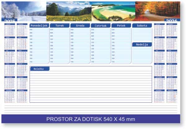 KOLEDAR NAMIZNA PODLOGA 2025 – B