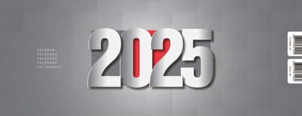 KOLEDAR NAMIZNI LEŽEČI FIX SIV 2025 – M